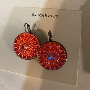 Sabika orange earrings